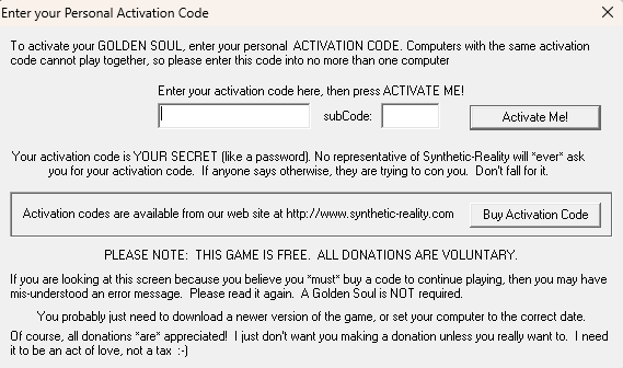 Golden Soul activation screen on Well of Souls